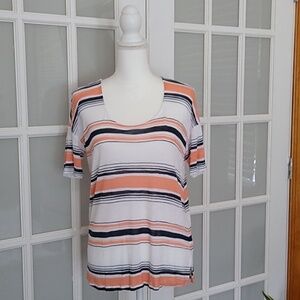 Splendid Tissue Striped Scoop Neck T-shirt